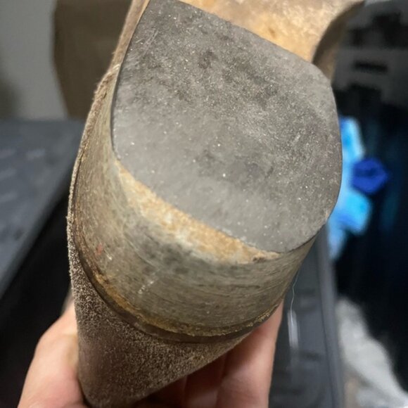 Markee Made in Italy Distressed Brown Leather Women's Knee-High Boots Size 7 - Picture 13 of 16